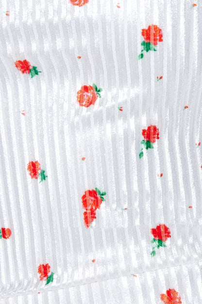 Red Rose Striped Slip Dress