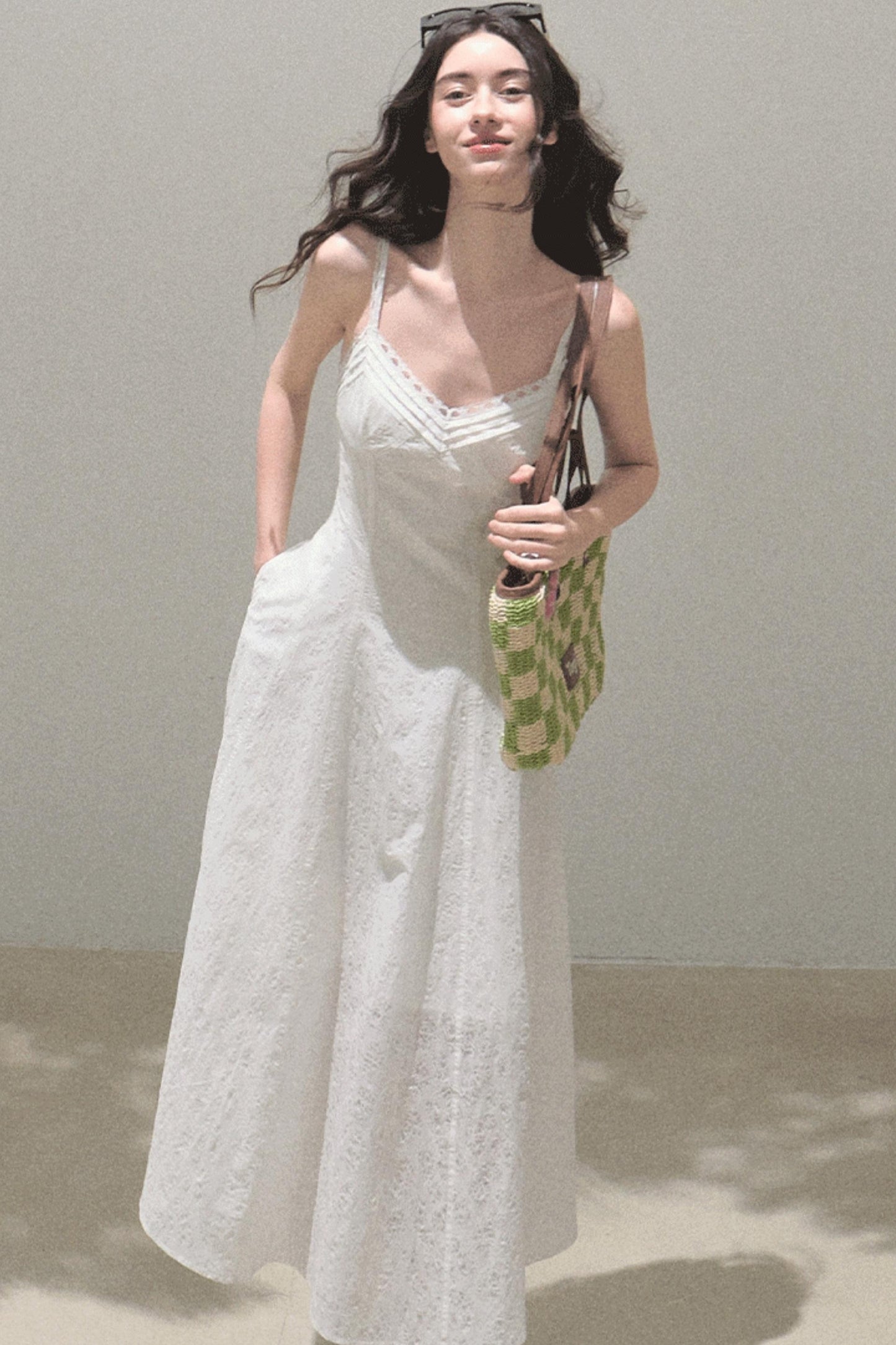 Spring Lace Halter Dress