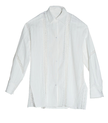 Lustrous Lace Skeleton Shirt