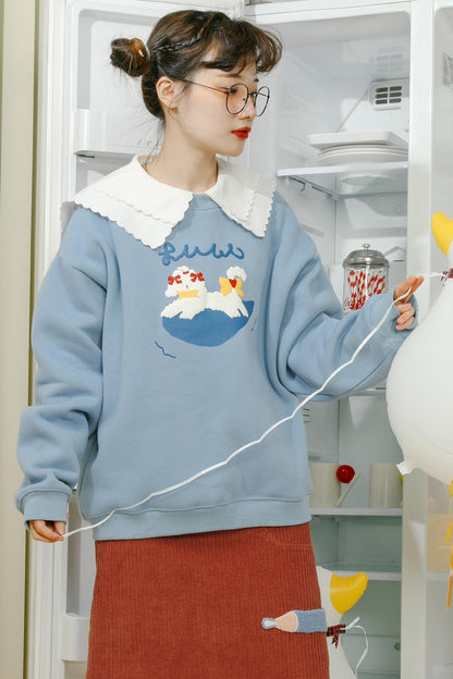 Whimsy Blue Sweater Top