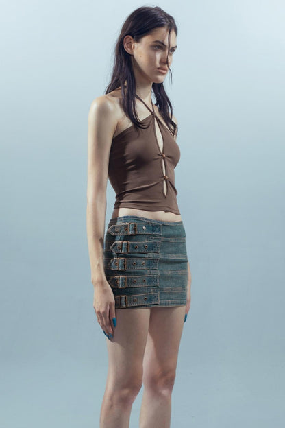 Hollow Beaded Cami Top