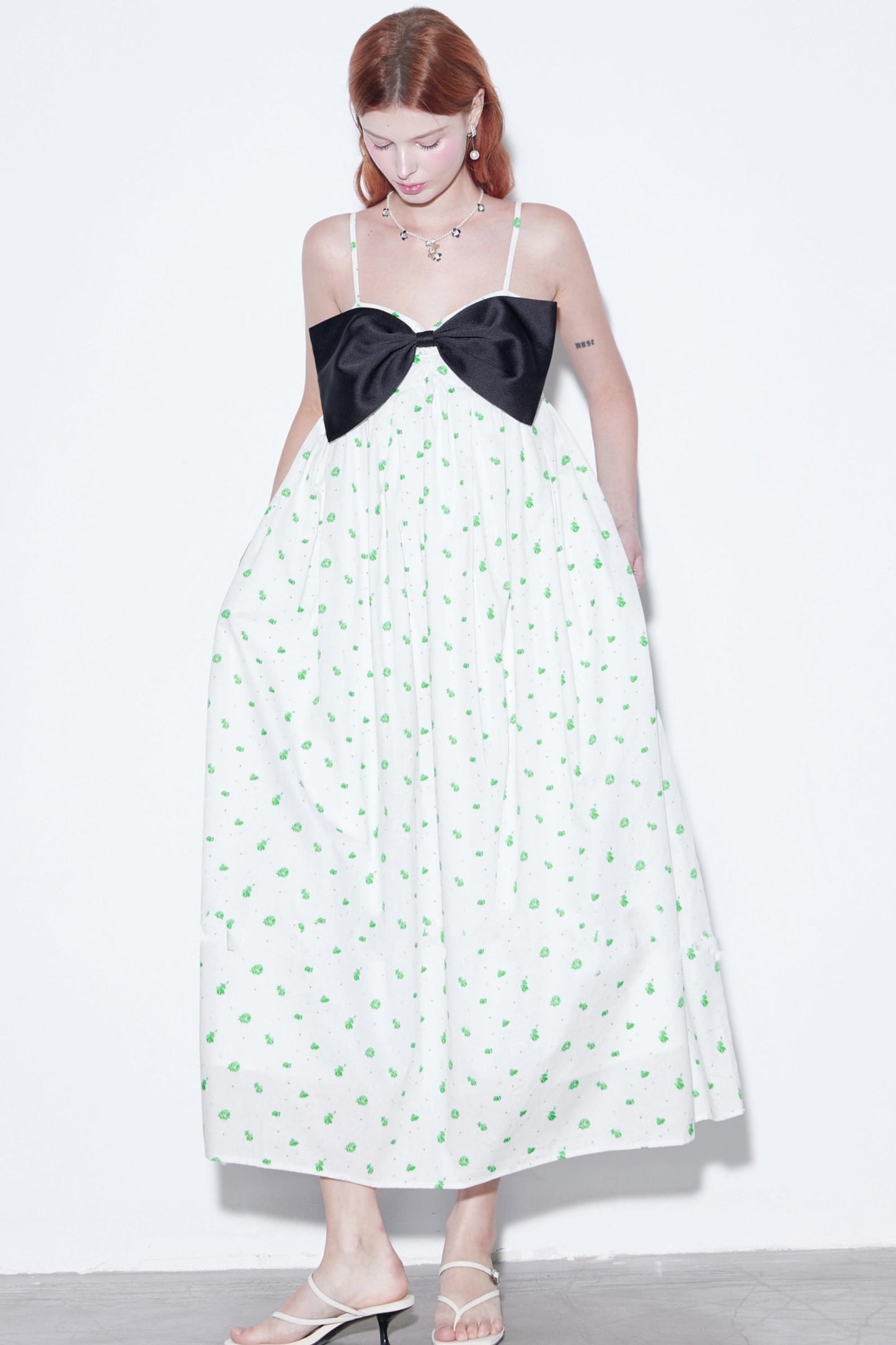 Rose Delicate Bow Sundress