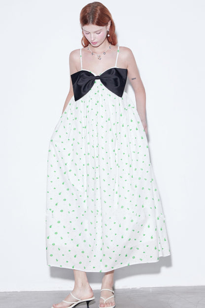 Rose Delicate Bow Sundress