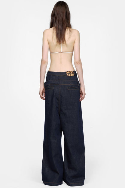 Double Waist Dropped Jeans