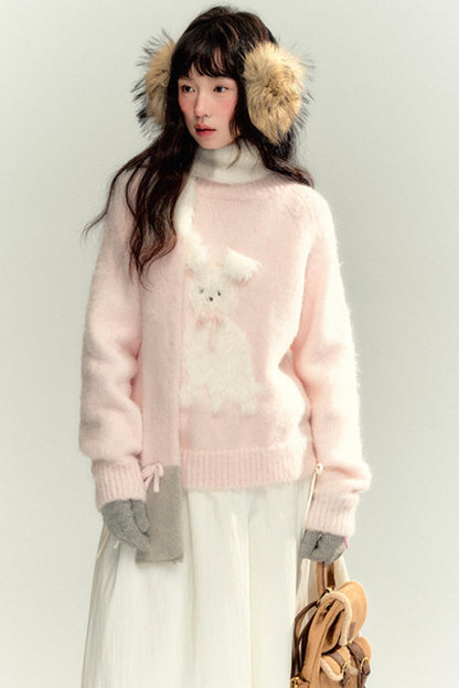 Bunny Mink Knit Sweater Set-Up