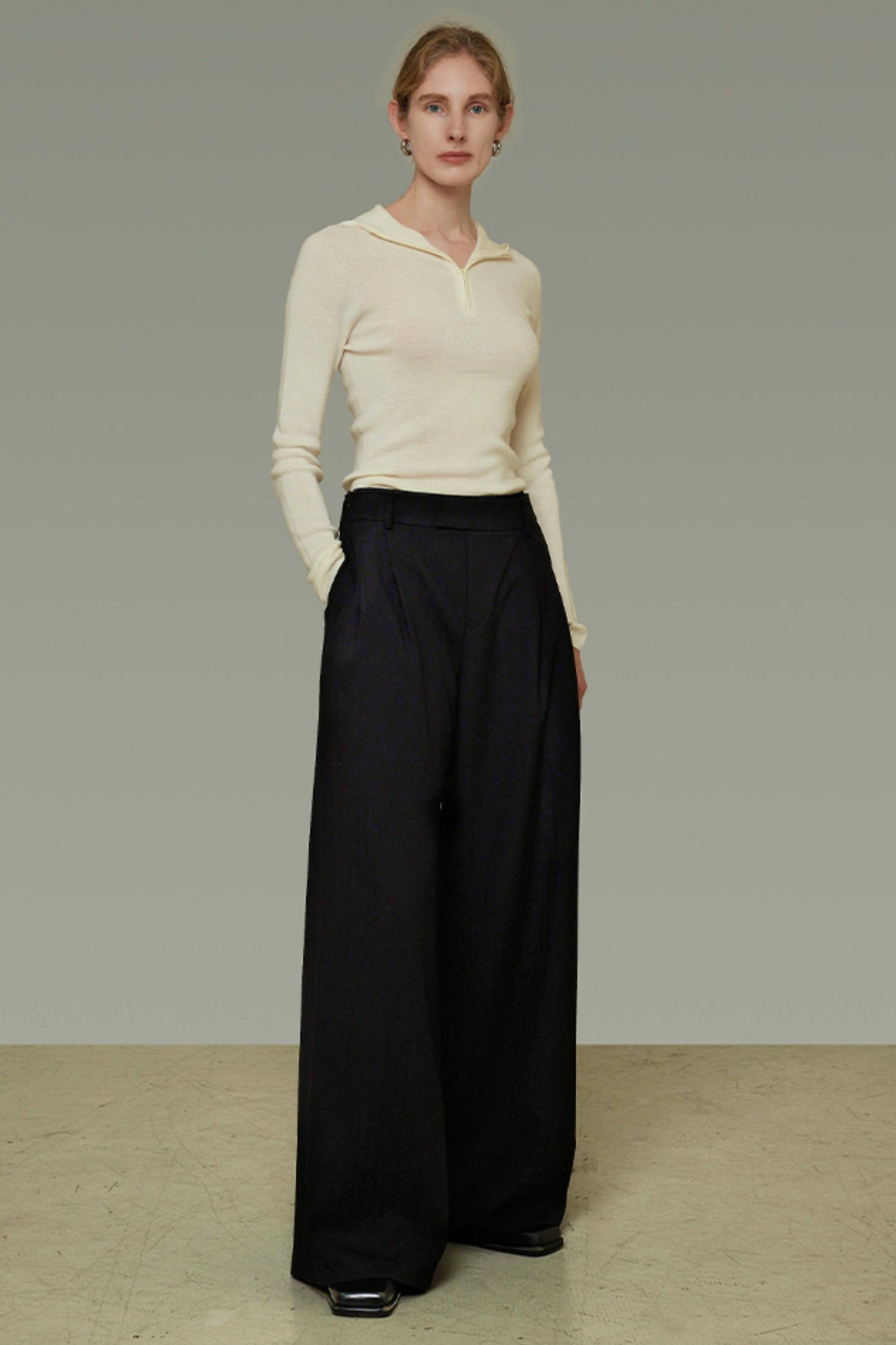 Casual Loose Pleated Wide Pants