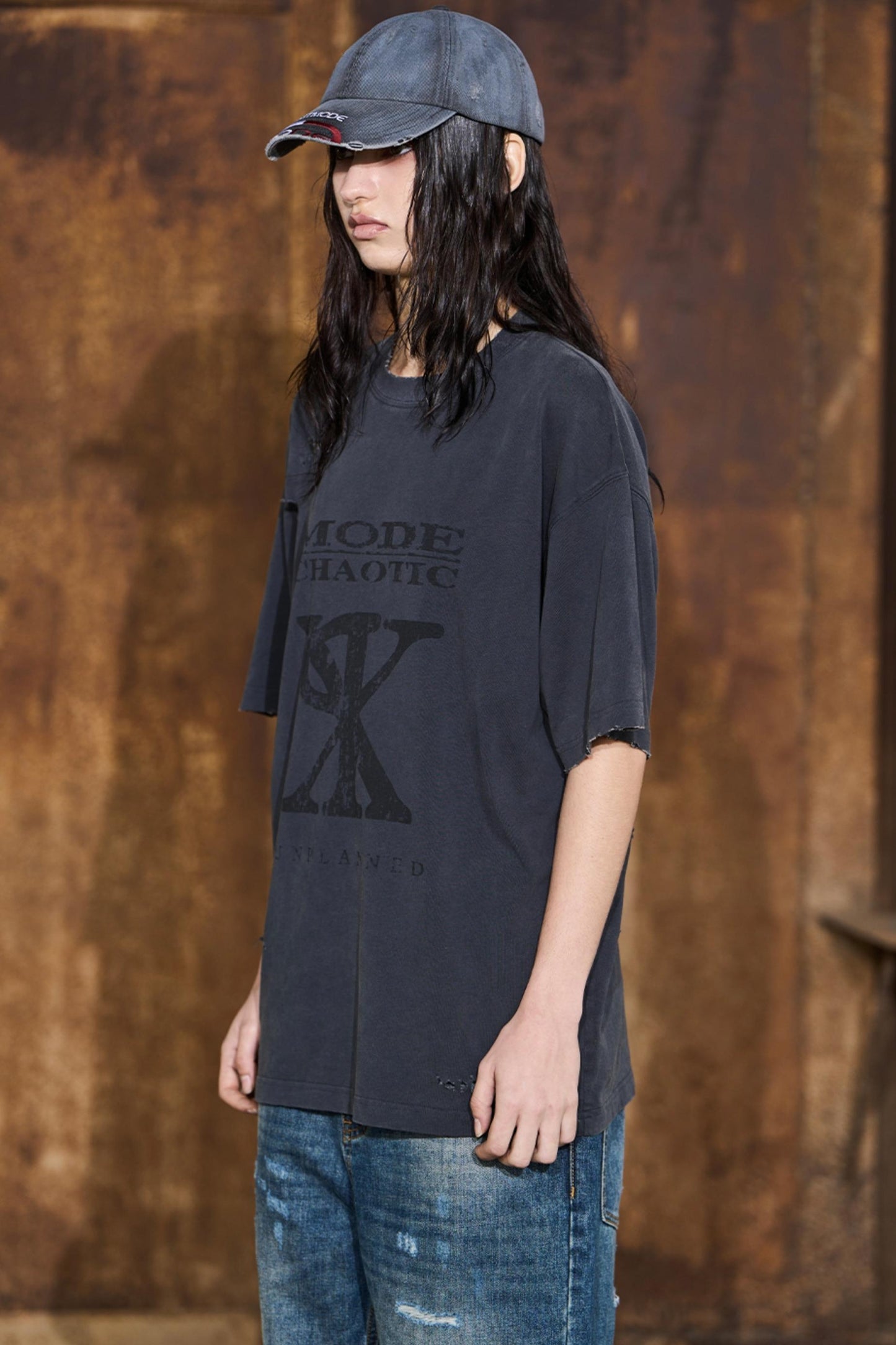 Blue Gray Graphic Tee