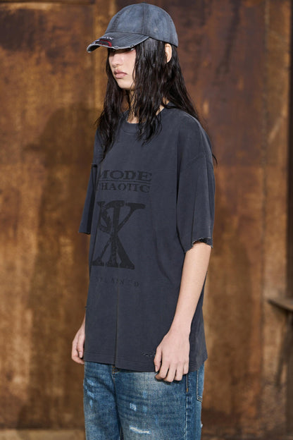 Blue Gray Graphic Tee