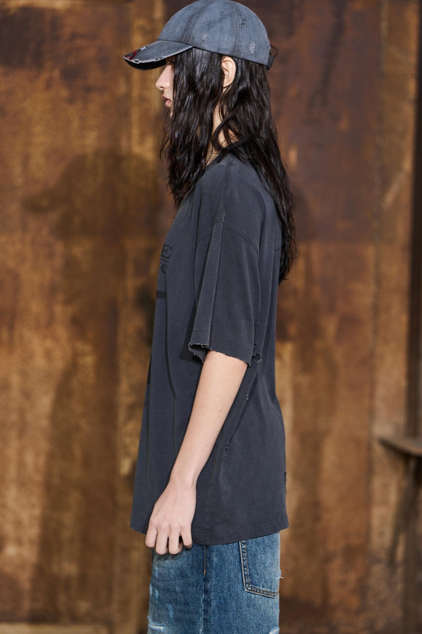 Blue Gray Graphic Tee