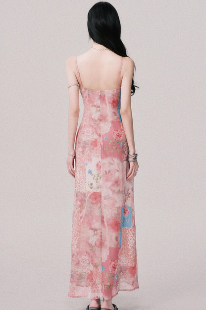 Floral Halter Beach Dress