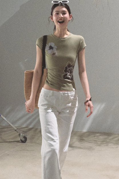 Chic Cow Print Jeans