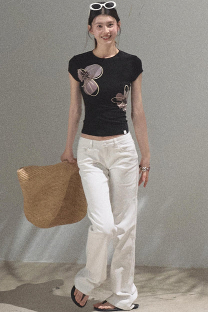 Chic Cow Print Jeans