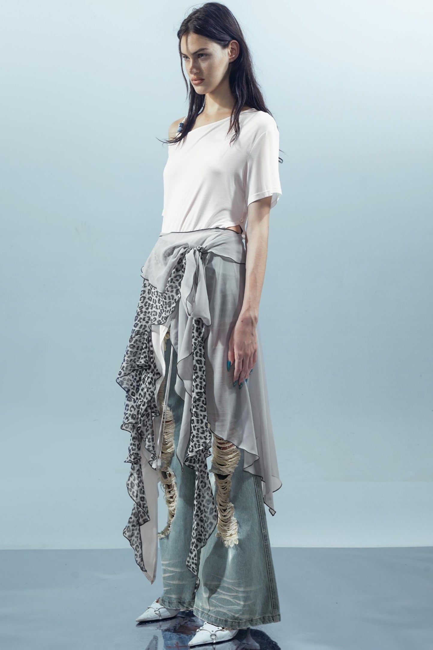 Off-Shoulder Irregular Tee