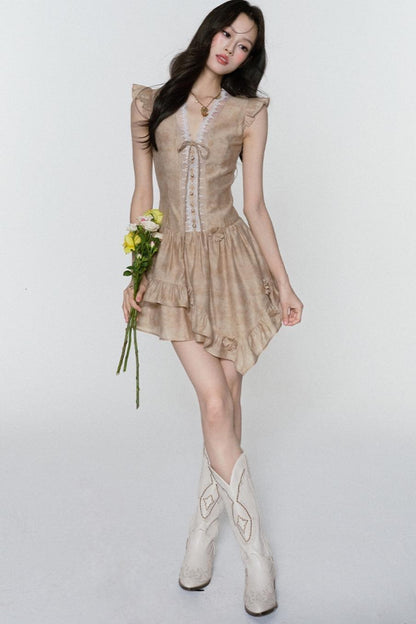 Dreams V-Neck Sleeve Dress