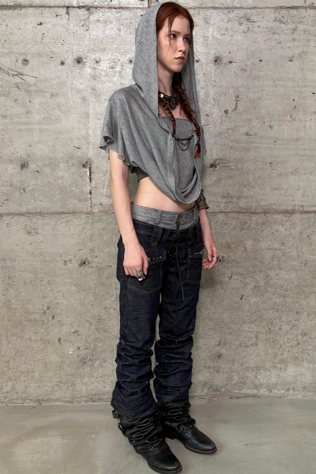 Color Block Slim Fit Jeans