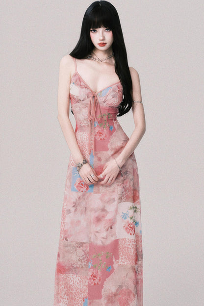 Floral Halter Beach Dress