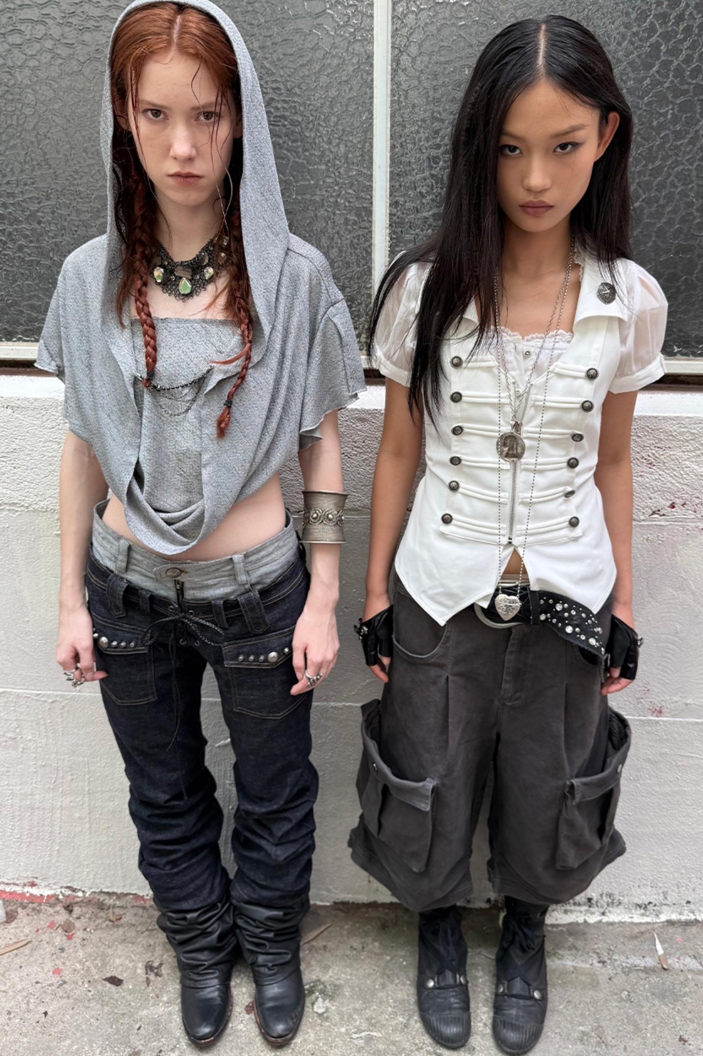 Color Block Slim Fit Jeans