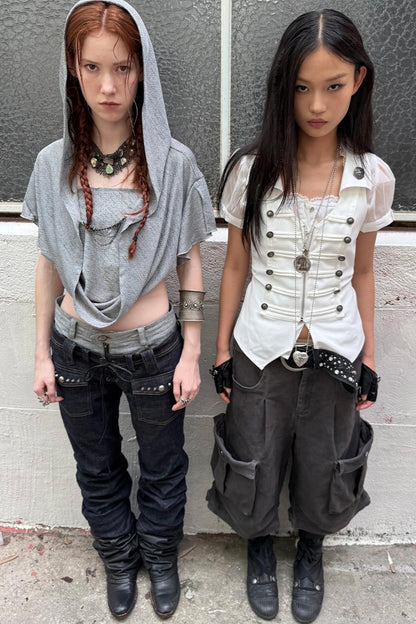 Color Block Slim Fit Jeans