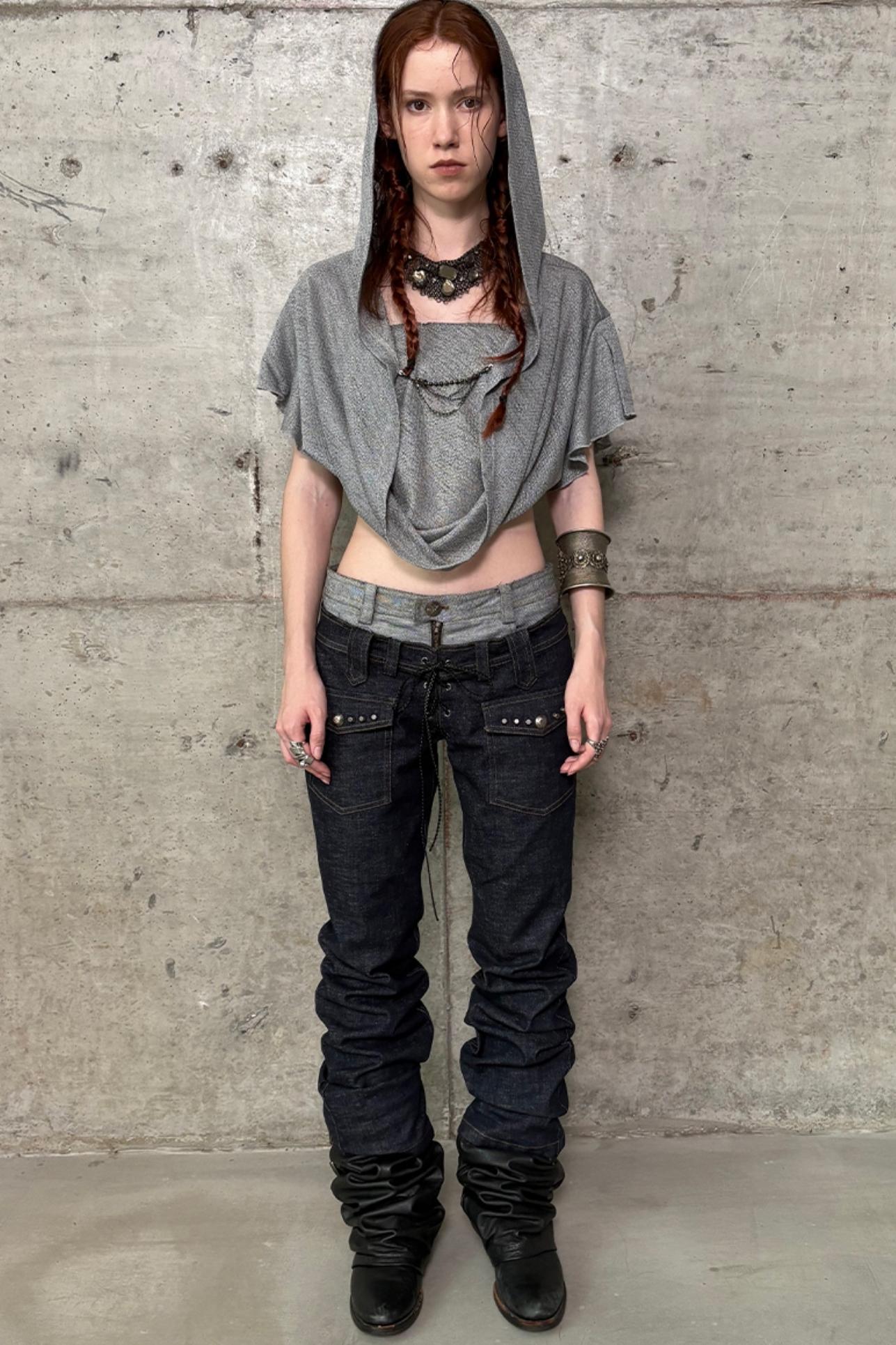 Color Block Slim Fit Jeans