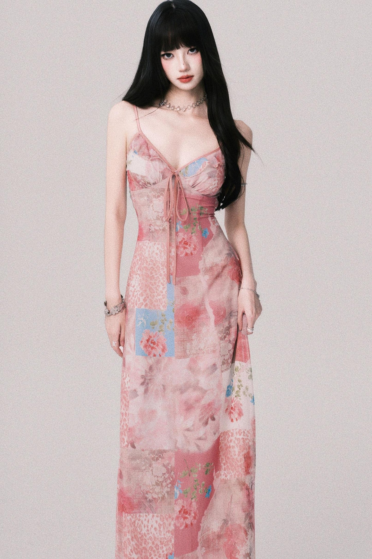 Floral Halter Beach Dress