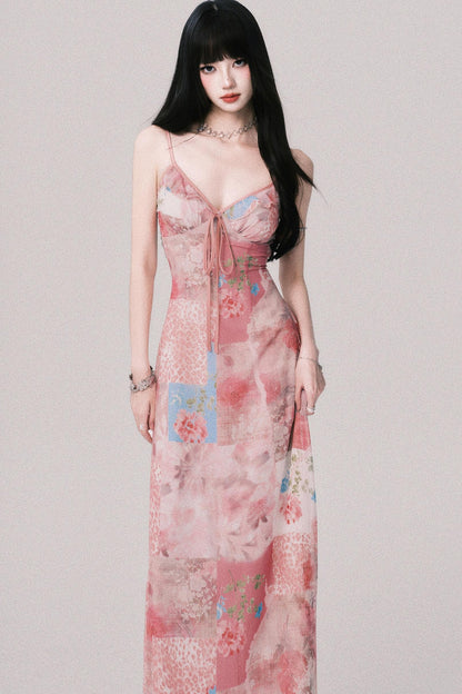 Floral Halter Beach Dress