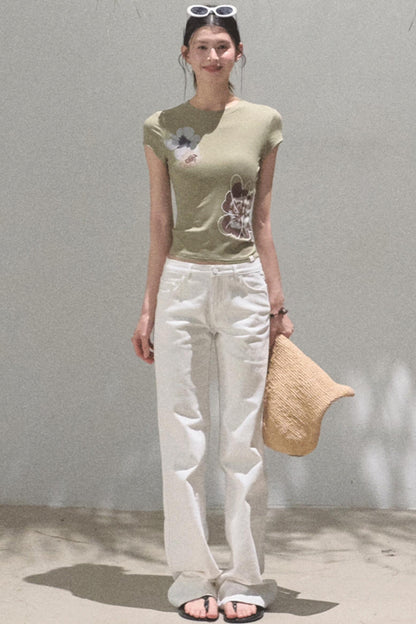 Chic Cow Print Jeans