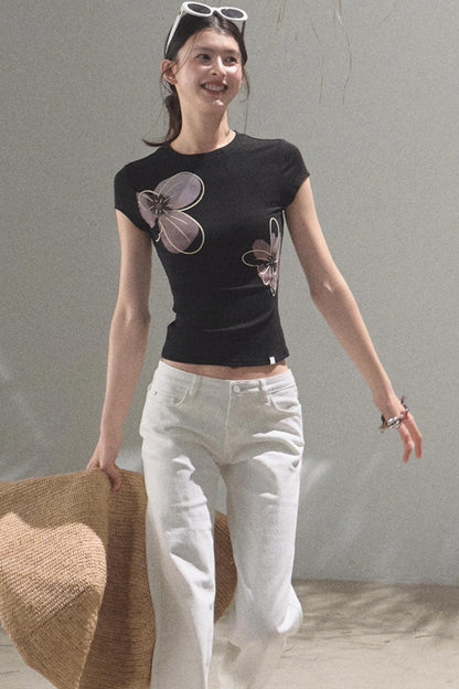 Chic Cow Print Jeans