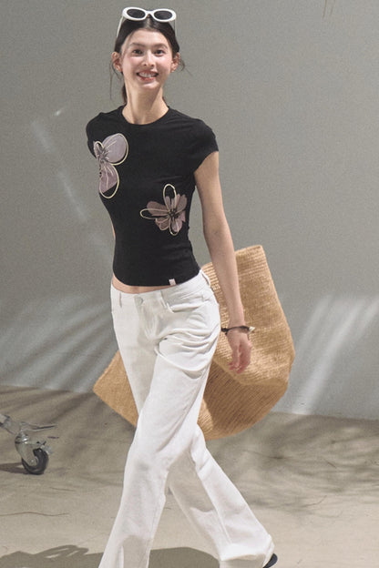 Chic Cow Print Jeans