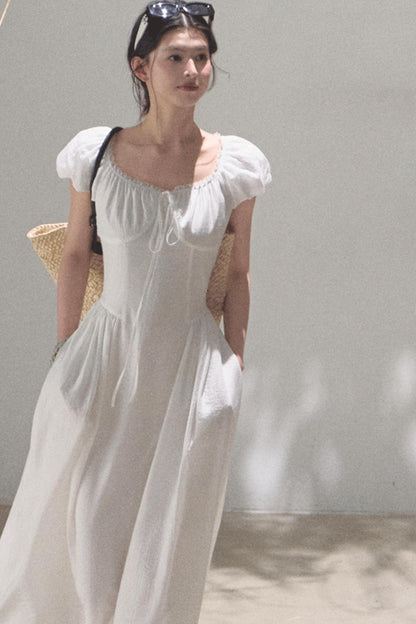 Luminous Cotton Tea Dress