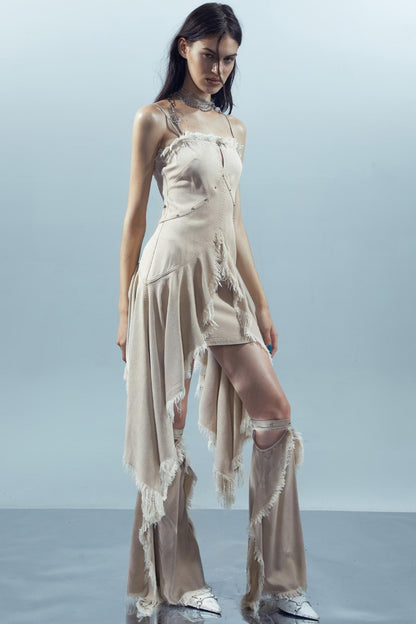 Asymmetrical Halter Dress