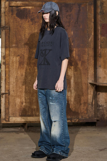 Blue Gray Graphic Tee