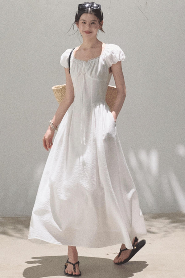 Luminous Cotton Tea Dress