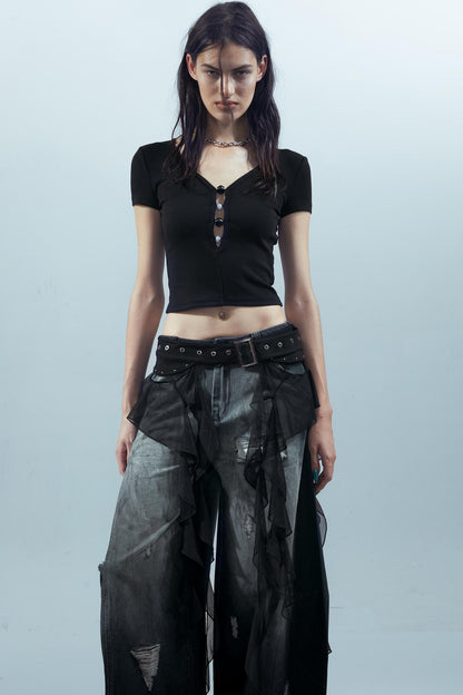 Ruffled Patchwork Curtains