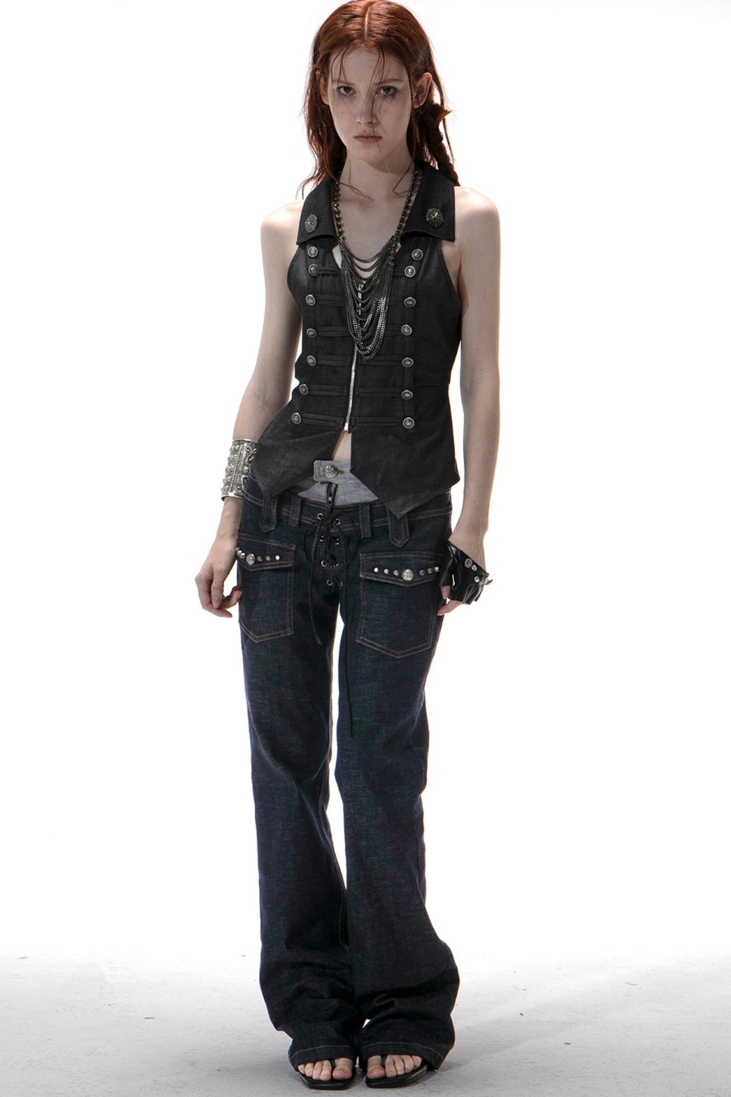 Color Block Slim Fit Jeans