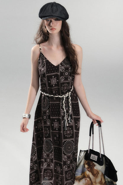 Sunset Bohemian Beaded Slip Dress