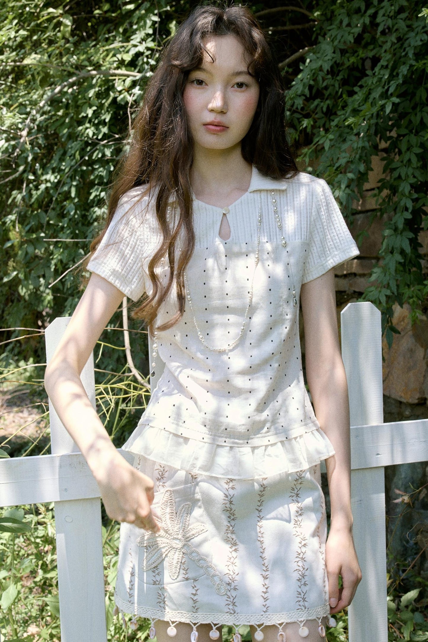 Bohemian Polka Dot Lace Top