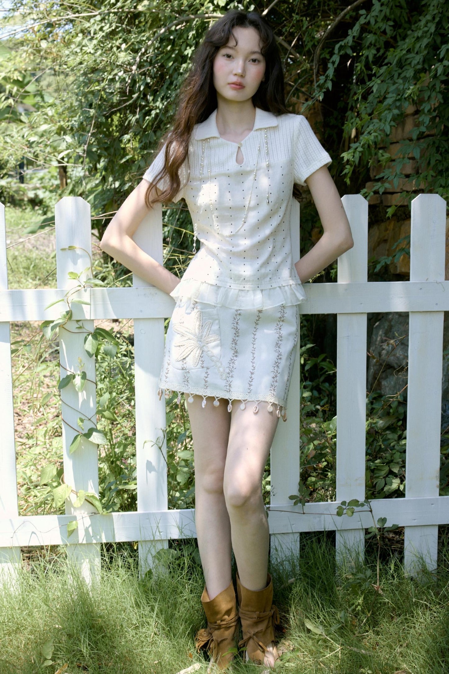 Bohemian Polka Dot Lace Top