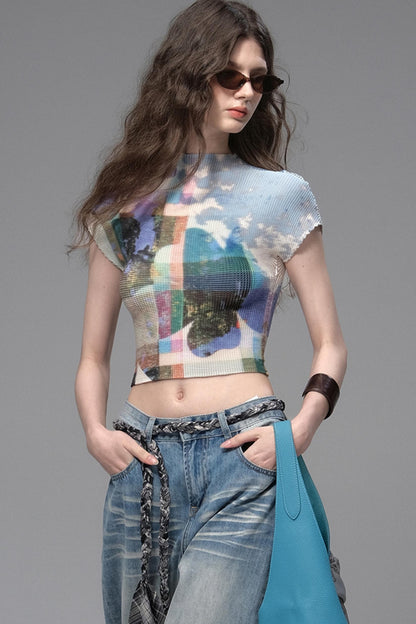 Nomad Stars Pleated T-Shirt