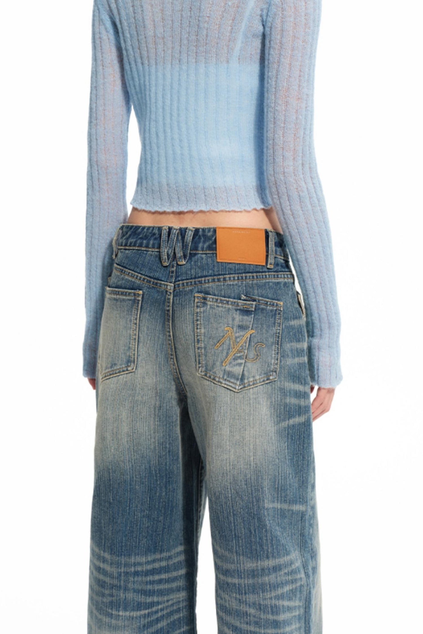 Blue Spring Straight Jeans