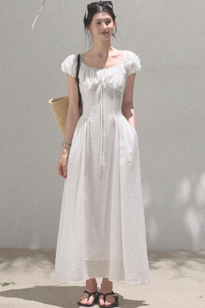 Luminous Cotton Tea Dress