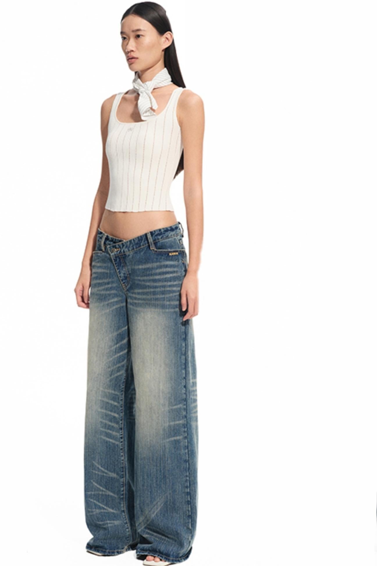 Blue Spring Straight Jeans