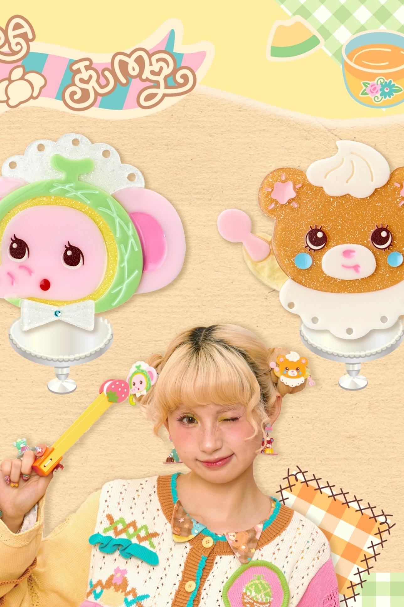 Honeydew Elephant Cream Acrylic Hairpin Edge Clip