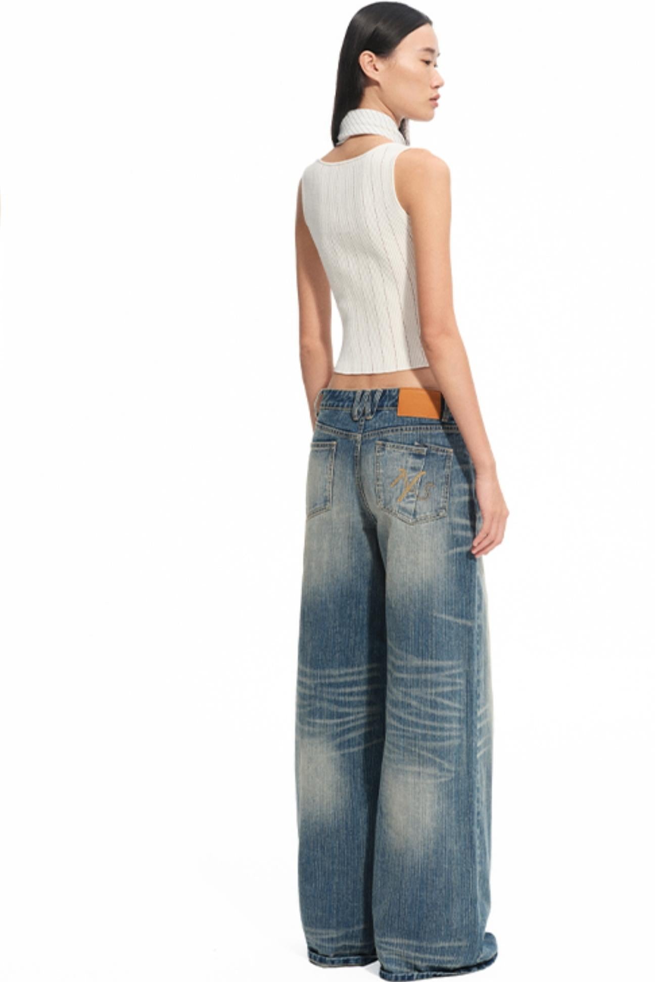 Blue Spring Straight Jeans