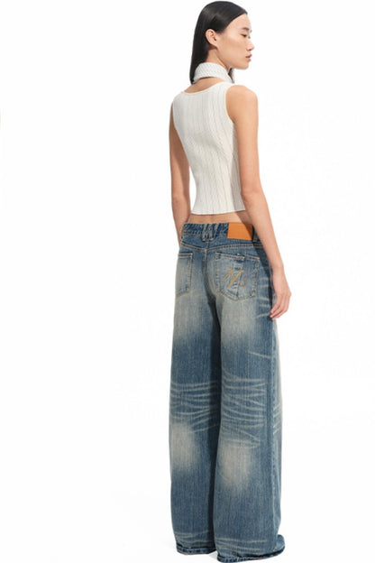 Blue Spring Straight Jeans
