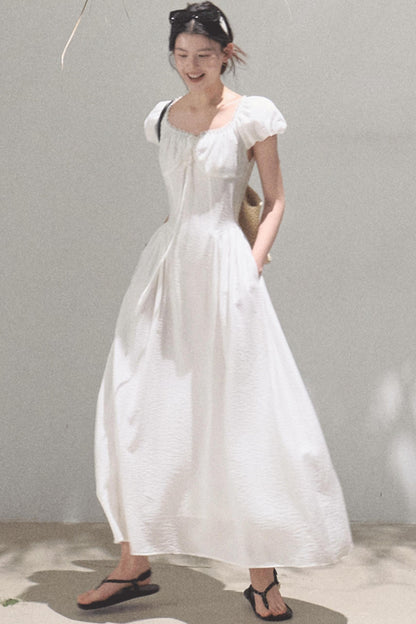 Luminous Cotton Tea Dress