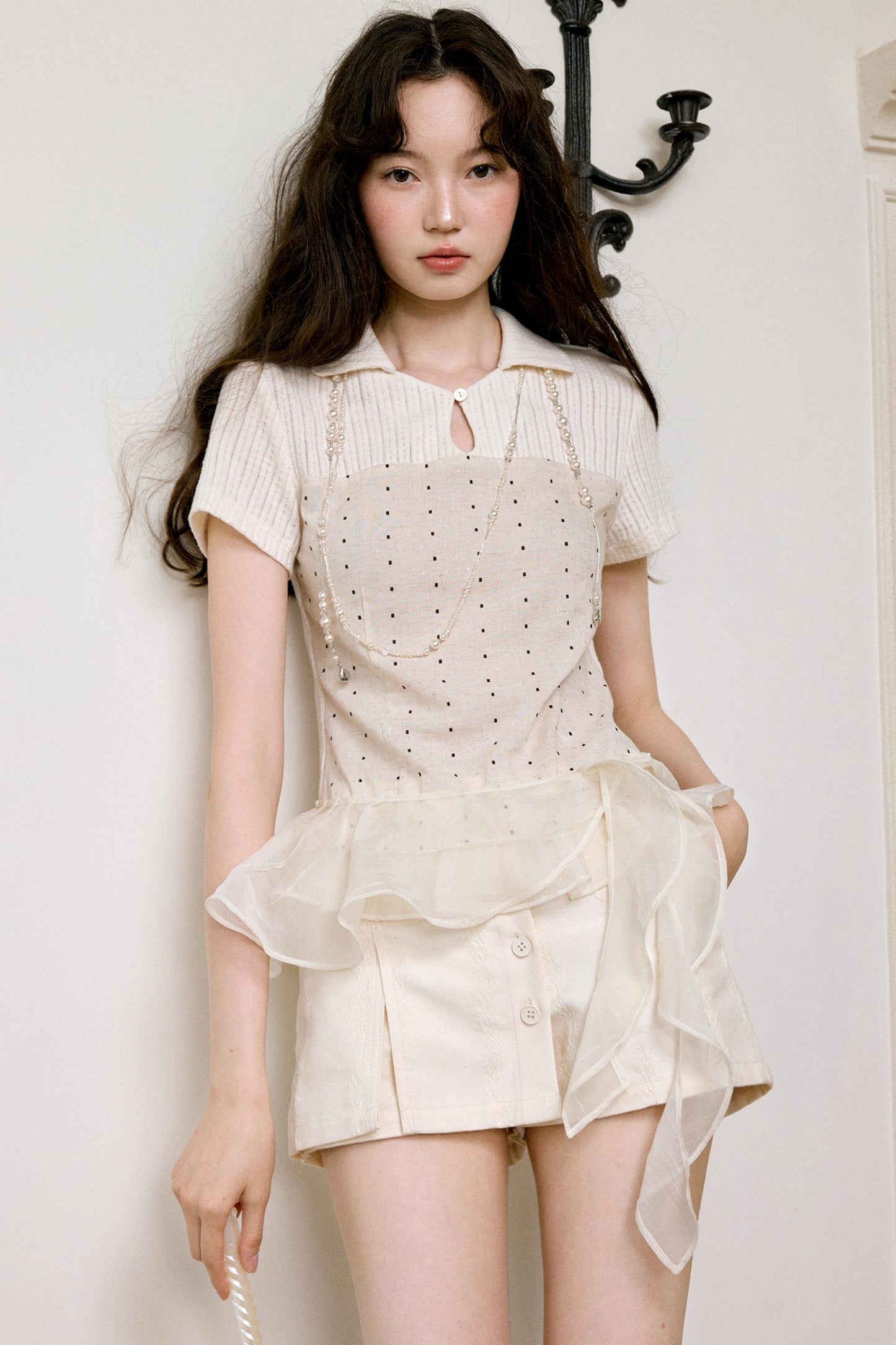 Bohemian Polka Dot Lace Top