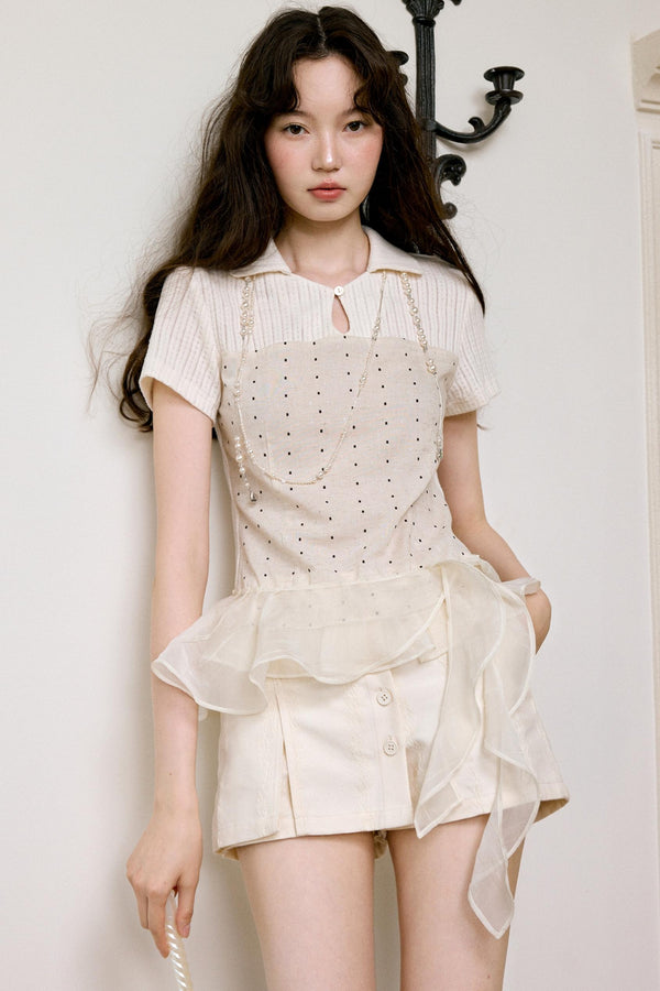 Bohemian Polka Dot Lace Top