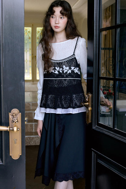 Original Black Retro A-Line Skirt