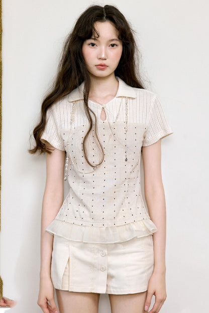 Bohemian Polka Dot Lace Top