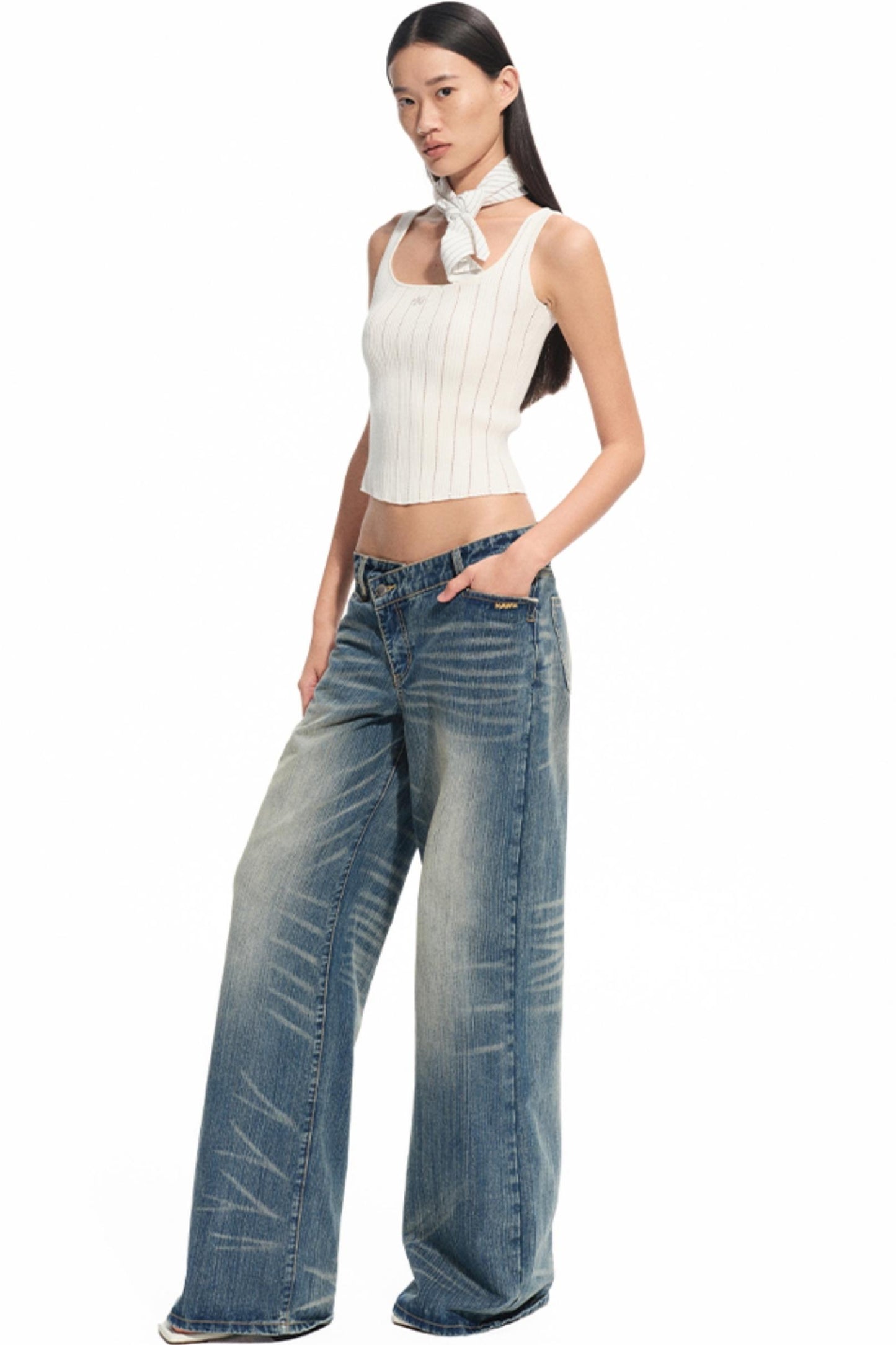 Blue Spring Straight Jeans